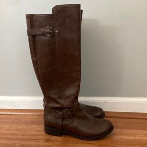 Brown riding boots